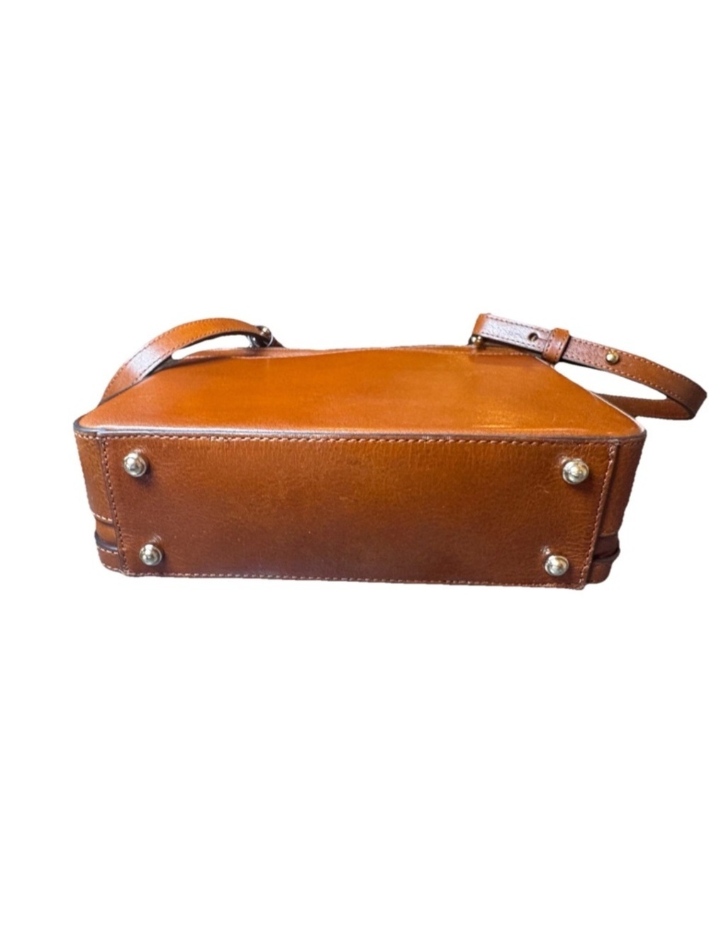 Brahmin Evie Purse Whiskey Topsail Box Crossbody Brown Classy Preppy Old Money - Picture 8 of 15